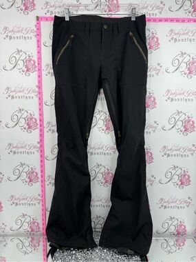 Burton snow pants gold hardware Black Snowboard Pants with Zip Pockets dryride